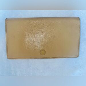 CHANEL Tan Long Leather Wallet